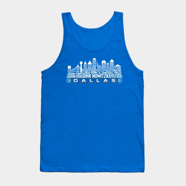 Dallas Basketball Team All Time Legends, Atlanta City Skyline Tank Top by Legend Skyline